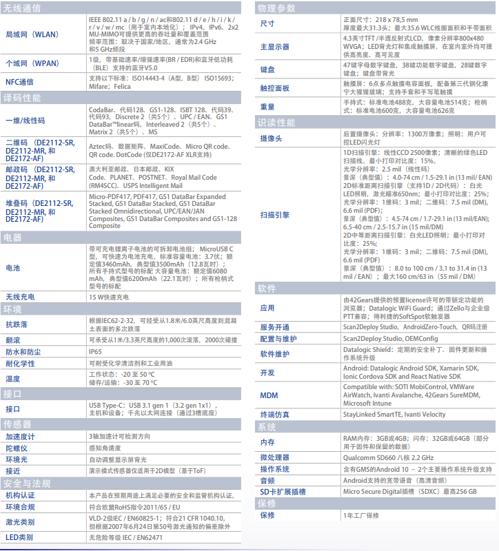 得利捷Skorpio X5工業Android移動數據終端