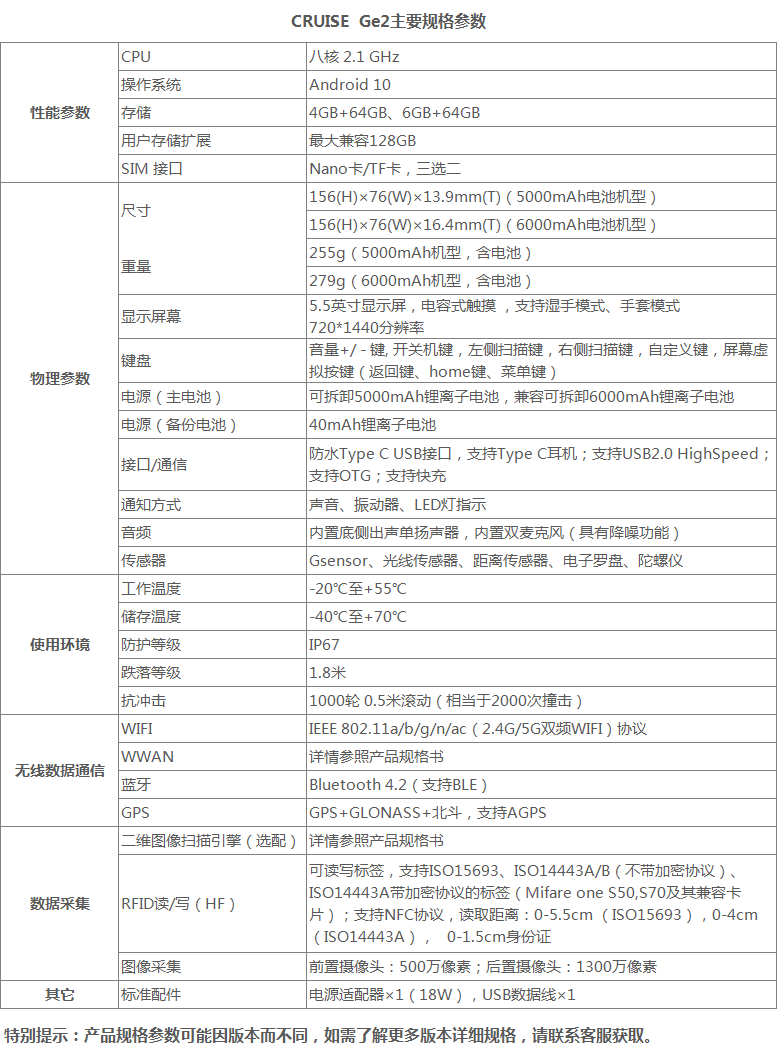 東大CRUISE Ge2智能工業級手機