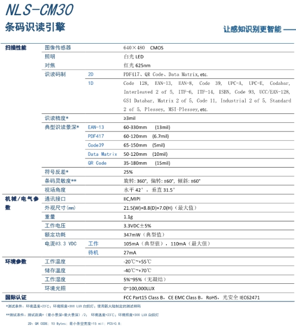 新大陸NLS-CM30模組詳細參數