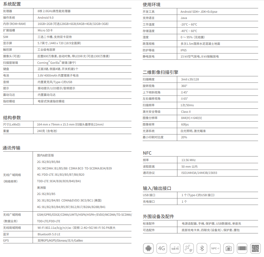 iData 80HC醫療PDA參數